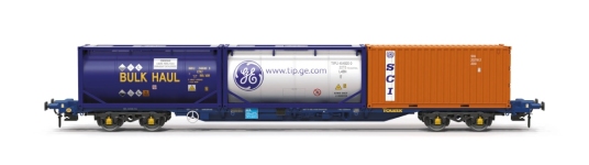 Hornby TT6057 - TT - Containertragwagen Bulk Haul, Touax, Ep. VI